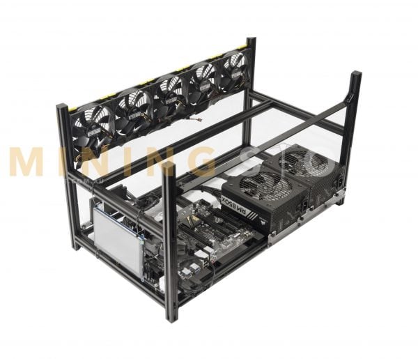 Mining Frame Rig Case,for Crypto Coin Currency Mining VELIHOME Mining rig Frame,Open air Mining Frame,Mining Frame,6 gpu Mining rig case,Crypto Mining rig,Steel Open Air Miner 